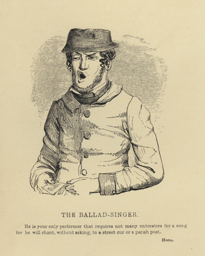 Kenny Meadows: The Ballad-Singer (engraving)