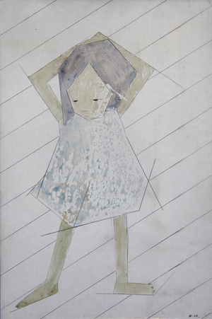 Dancing Child I, 1968 (gouache & graphite on hardboard)