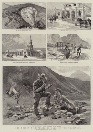 The Recent Discoveries of Gold in the Transvaal (engraving)