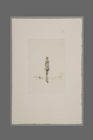Walking Woman, and Figure in Profile, for l’Epervier by Jacques Dupin (etching)