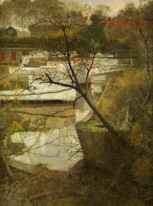 Cubitt's Yacht Basin (oil on canvas)