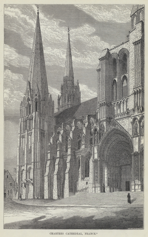Chartres Cathedral, France (engraving)