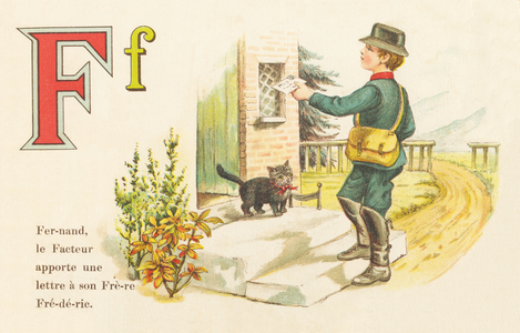 F: Fernand, the Postman brings a letter to his brother Frederic