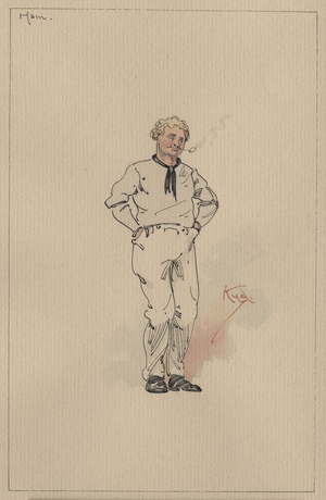 Ham Peggotty, c.1920s (pen & ink with w/c on paper)