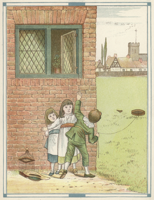 The Bird Catcher (colour litho)