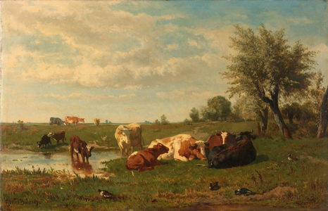 Cows in the Meadow, 1860 (oil on canvas)