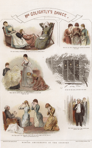 Winter Amusements in the Country (colour litho)