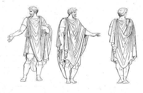 Rome, Tribunes with Tunica and Lacerna Coat, History of Fashion, Costume History, Historical