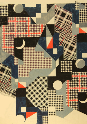 Textile design, 1974 (gouache on paper)
