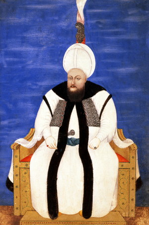 Turkey: Portrait of Sultan Mustafa III (1757-1774), late 18th century miniature.