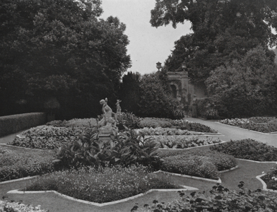 The West Garden at Wrest Park, Bedfordshire (b/w photo)