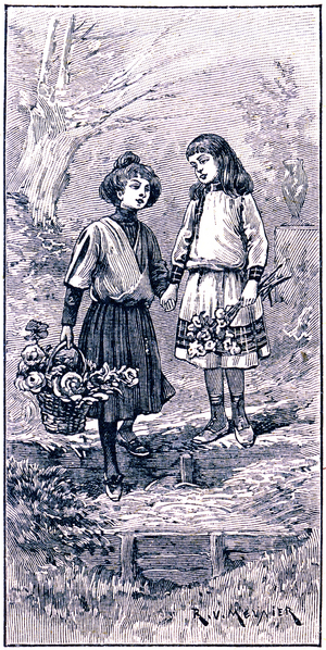 Two friends holding hands, 1912 (engraving)