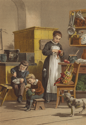 The tale of Lydia and Eva (chromolitho)