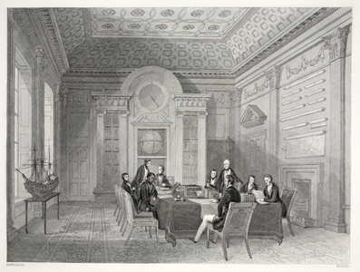 The Admiralty Board Room, from 'London Interiors with their Costumes and Ceremonies' pub. Joseph Mead, London, c.1843 (steel engraving)
