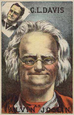 C L Davis as Alvin Joslin (chromolitho)