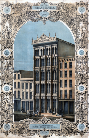 Hoskins, Hieskell & Co. Importers & jobbers of fancy and staple dry goods, No. 213 Market & 34 Commerce St. Philada., c.1854 (chromolitho)


