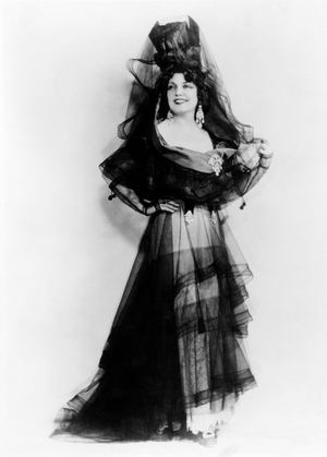 Conchita Supervia - portrait of the Spanish mezzo - soprano in title role of Georges Bizet' s opera 'Carmen'
