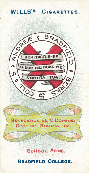 Bradfield College, Benedictus Es, O Domine; Doce Me Statuta Tua, Blessed Art Thou, O Lord; Teach Me Thy Statutes (colour litho)