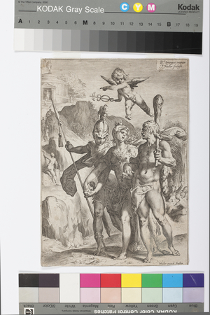 Minerva, led by Hercules and Mars (engraving)