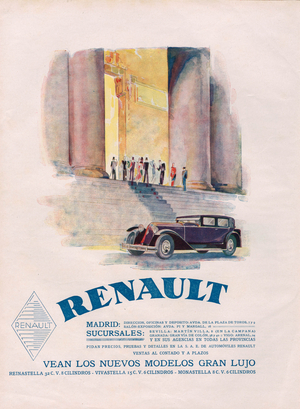 Renault Magazine, advert, USA, 1930s