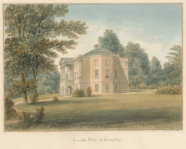 Middlesex - Hampton - Garrick's Villa, 1831 (w/c on paper)
