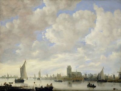 View of the Merwede off Dordrecht, 1660 (oil on panel)