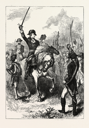 The Declaration of Independence Read to the Army,USA, 1870s Engraving