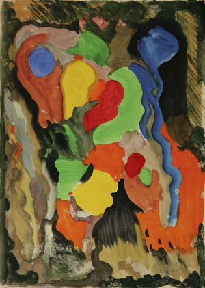 Colour composition, 1965 (tempera on paper)