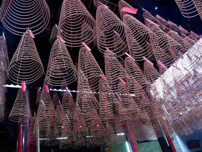 Incense burning at Thien Hau Temple, Ho Chi Minh City, Ho Chi Minh City, Vietnam (photo)