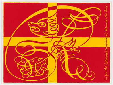 r is for rabbit, from the series International Signal Code Alphabet, 1968 (screenprint)