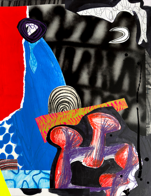 I Choose No Fear, 2024 (mixed Media on Hardboard)