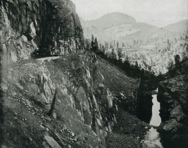 Canon de Las Animas, Colorado (b/w photo)
