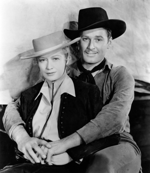 Miriam Hopkins And Errol Flynn, Virginia City 1940 Directed By Michael Curtiz