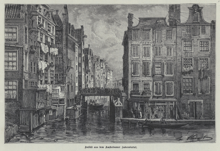 The Jewish Quarter, Amsterdam, Netherlands (engraving)