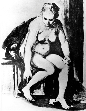 Nude Study of a Woman, 17th century (drawing)