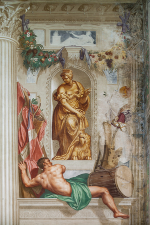 Detail of Scipio's Clemency, c.1565 (fresco)