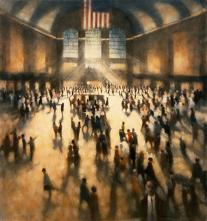 Chance Encounter II Grand Central, 2006 (oil painting)
