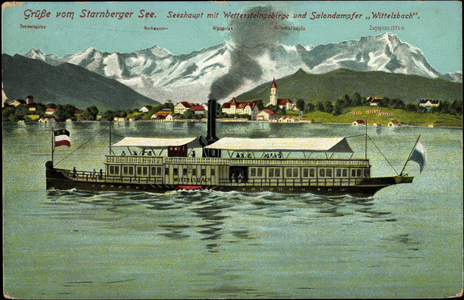 Lake Starnberg, Salondampfer Wittelsbach, Mountains
