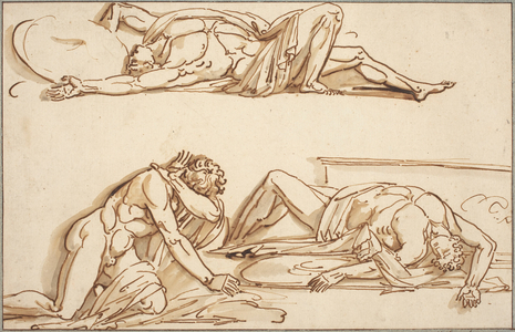 Achilles and Patroclus, 1784-1789 (pen and ink)