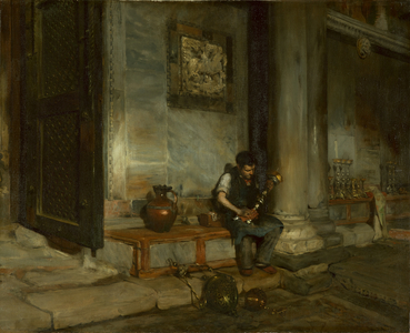 In the Baptistry of St. Mark's, Venice, 1878 (oil on canvas)