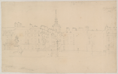 St James's Square, London; original pencil sketch (pencil on paper)