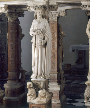Virtue of Temperance, Tomb of Saint Peter, c.1336 (marble)