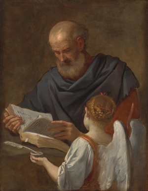 Saint Matthew and the Angel, c.1645-1648 (oil on canvas)