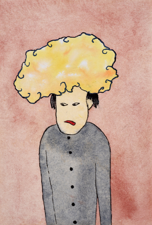 Man with Scrambled Egg, 2000  (watercolour on paper)