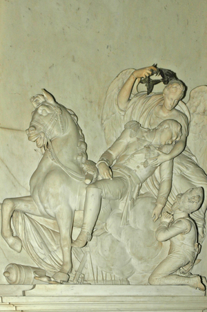 UK, Worcester, Anglican Cathedral Church of Christ and the Blessed Virgin Mary, tomb of Col. Sir Henry Walton who died at Waterlo