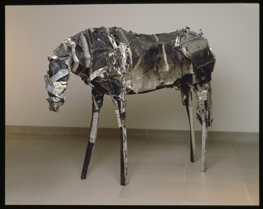 Horse #6-82, 1982 (steel, sheet aluminum, wire & tar)