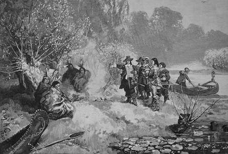 Dutchmen enter into a treaty with Indians