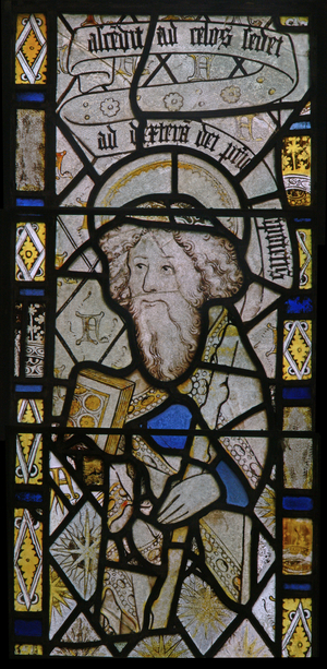 The east window depicting St James (stained glass)
