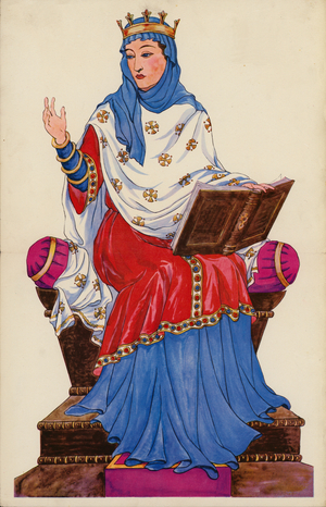King Alfred's Mother (colour litho)