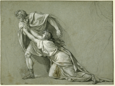 The Departure of Marcus Attilius Regulus for Carthage, 1785-86 (pen & ink, wash and chalk on paper)